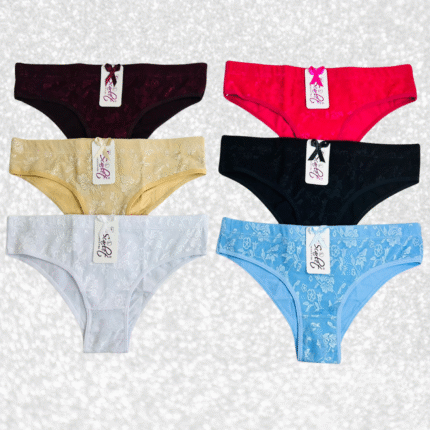 BIKINI ENCAJE FORRADO DISEÑO FLORES 3x28